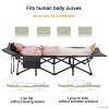 YVYKFZD Folding Camping Cot, Portable Camping Bed for Adults, Comfortable Single Sleeping Cots with Headrest Design and Side Pocket, Supports 440 lbs view 4