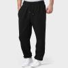 Cargo Sweatpants for Men 2025 Trendy Stretch Elastic Waist Jogger Pants Warm Fleece Pants Cozy Baggy Sports Trousers A- Black view 3