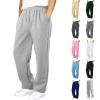 Cargo Sweatpants for Men 2025 Trendy Stretch Elastic Waist Jogger Pants Warm Fleece Pants Cozy Baggy Sports Trousers view 1