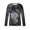 2023 Men Mens Long Sleeve Shirts Casual Gradient Color Loose Pullover Graphic Tee Shirts Fall Fashion Athletic Sweatshirts Long Sleeve Golf Shirts for Men Gray 3X view 4