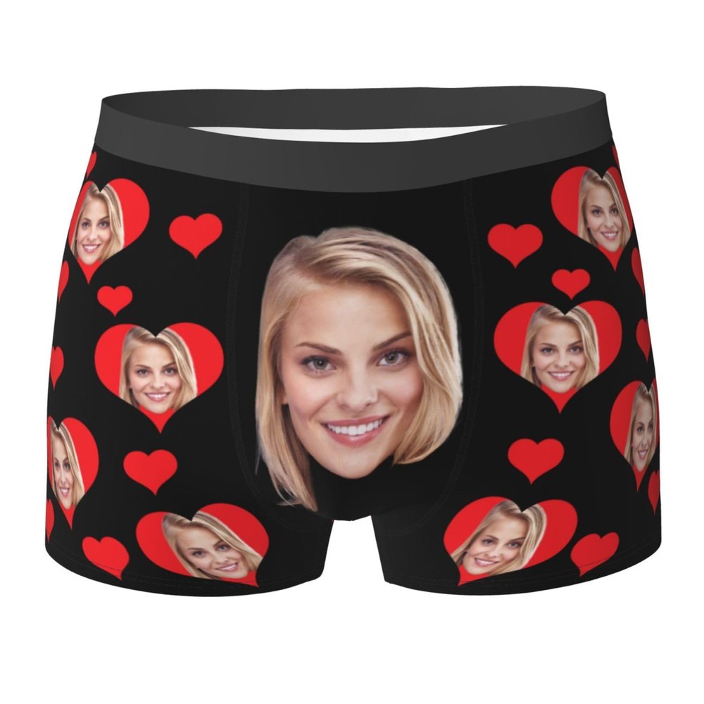 Custom Boxer Brief for Men, Personalized Boxers Briefs with Face, Gifts for Boyfriend & Husband Medium