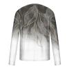 2023 Mens Long Sleeve Shirts Casual Gradient Color Loose Pullover Graphic Tee Shirts Fall Fashion Athletic Sweatshirts Mens Long Sleeve Cotton Shirts Gray 4X view 4