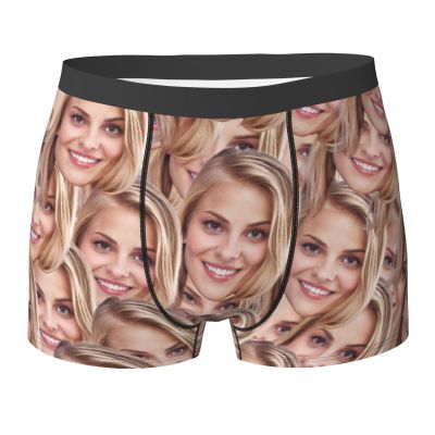 Custom Boxer Brief for Men, Custom Men's Underwear Boxer Shorts with Face, Customized Gifts for Husband Medium