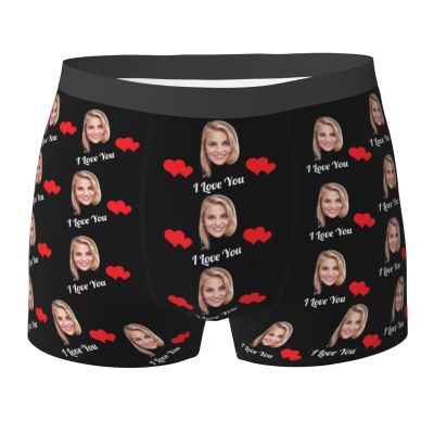 Custom Boxers for Men, Personalized Boxers Briefs with Face, Gifts for Boyfriend/Husband Medium