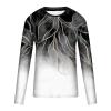 clearance of sales today deals prime Mens Long Sleeve Shirts Casual Gradient Color Loose Pullover Graphic Tee Shirts Fall Fashion Athletic Sweatshirts brown long sleeve shirt men Black XL view 3