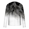 clearance of sales today deals prime Mens Long Sleeve Shirts Casual Gradient Color Loose Pullover Graphic Tee Shirts Fall Fashion Athletic Sweatshirts brown long sleeve shirt men Black XL view 4