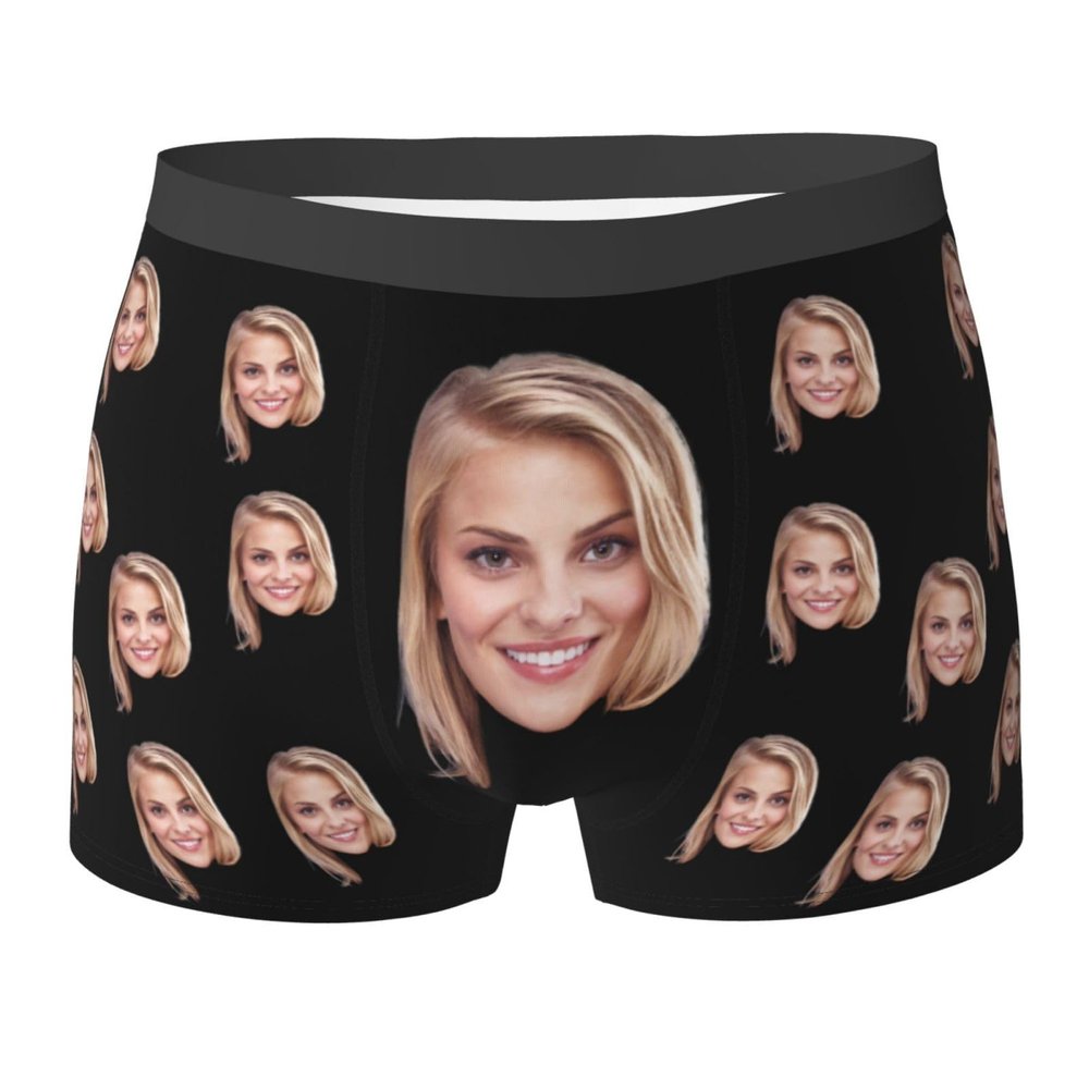 Custom Boxer Brief for Men, Custom Funny Boxer Briefs with Face, Personalized Gifts For Him Medium