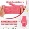 Century Star Kids White Winter Warm Gloves for Boys Girls Knitted Gloves Thermal Fleece Lined Mittens 1 Pair White 5-8 Years view 3
