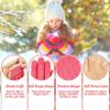 Century Star Kids White Winter Warm Gloves for Boys Girls Knitted Gloves Thermal Fleece Lined Mittens 1 Pair White 5-8 Years view 4