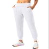 Soothfeel Women's Joggers with Zipper Pockets High Waisted Athletic Workout Yoga Pants Joggers for Women Tall (White, M) view 1