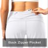 Soothfeel Women's Joggers with Zipper Pockets High Waisted Athletic Workout Yoga Pants Joggers for Women Tall (White, M) view 3