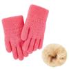 Century Star Kids Pink Winter Warm Gloves for Boys Girls Knitted Gloves Thermal Fleece Lined Mittens 1 Pair Pink 5-8 Years view 1