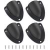 ORLANG 4 Pack Nylon Marine Wire Cable Vent Cover, 3" Boat Transducer Wiring Cover with Mounting Screws,Clam Shell Vent for Boat,Suitable for Outside Vents of Wires, Hoses, Wiring Cables (Black) view 1