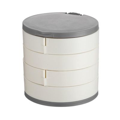 Jewelry Box Rotating Multi-layer Jewelry Organizer Earrings Organizer Hand Jewelry Earrings Necklace Jewelry Rack Dustproof Organizer Jewelry Organizer Drawer Jewelry Boxes Organizer ( Color : White ,