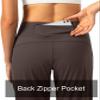 Soothfeel Women's Joggers with Zipper Pockets High Waisted Athletic Workout Yoga Pants Joggers for Women Tall (Brown, L) view 3