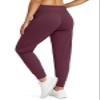 Soothfeel Women's Joggers with Zipper Pockets High Waisted Athletic Workout Yoga Pants Joggers for Women Tall (Wine, XS) view 2