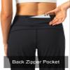 Soothfeel Women's Joggers with Zipper Pockets High Waisted Athletic Workout Yoga Pants Joggers for Women Petite (Black, XL) view 4