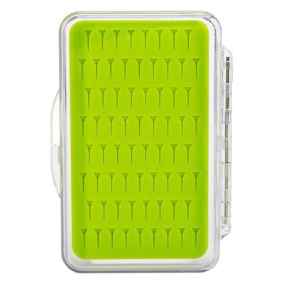 Fly Fishing Bait Storage Box Lure For Case Transparent Flip Fishing Tackle Box Plastic And Silicone Pad Fishing Tackle T Fly Fishing Box For Dry Flies Fly Fishing Container Fly Fishing Lure Case Fly