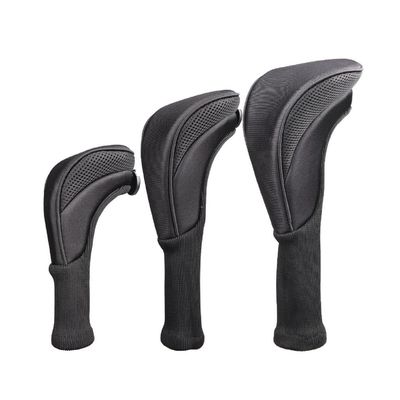 3Pcs Long Neck Mesh For Head Covers For Fairway Woods Driver Hybrids Golf Club Headcovers Set With Interchangeable No. Golf Club Covers For Woods And Hybrids Golf Club Head Covers Golf Club Headcover
