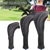 3Pcs Long Neck Mesh For Head Covers For Fairway Woods Driver Hybrids Golf Club Headcovers Set With Interchangeable No. Golf Club Covers For Woods And Hybrids Golf Club Head Covers Golf Club Headcover view 4