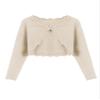 Arshiner Girls Cardigan Sweaters Shrug Crewneck Button Front Outerwear Beige for 7-8 Years view 1
