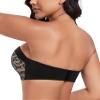 DotVol Women Strapless Push Up Bra Custom Lift Invisible Wing Shape Anti-Slip Wirefree Bra(Wing Black,42B) view 2