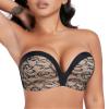 DotVol Women Strapless Push Up Bra Custom Lift Invisible Wing Shape Anti-Slip Wirefree Bra(Wing Black,42B) view 3