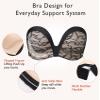 DotVol Women Strapless Push Up Bra Custom Lift Invisible Wing Shape Anti-Slip Wirefree Bra(Wing Black,42B) view 4