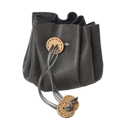 BLESSUME Medieval Pouch Drawstring Bag Renaissance Viking Costume Belt Pouch Waist Bag (Dark Grey 7)