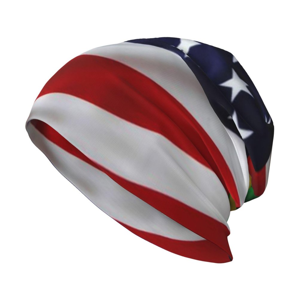 American South African Flag Comfort Elegance Knitted Hat Black Daily for Men Women