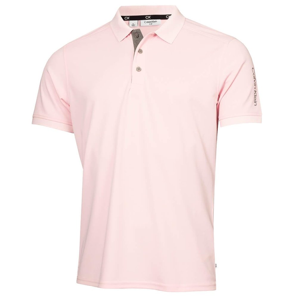 Calvin Klein Men's Club Golf Polo Shirt - Baby Pink - XL