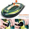 Inflatable Boat Inflatable Kayak 2/3-Person Heavy Duty Fishing Air Kayak Canoe PVC Double Thickened Folding Wear-Resistant Fishing Boat Kayak for Adults Fishing 2 People () view 4