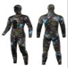 3MM Neoprene Spearfishing Wetsuit with Hooded, 2 Pieces Camouflage Hunting Diving Suit Color Can Change with The Environment for Cool Water Freediving Snorkeling,3XL view 2
