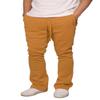 URBANJ Men's Flared Fleece Sweatpants Open Bottom Stacked Track Pants (US, Alpha, Medium, Regular, Regular, 091 Flared Wheat) view 1