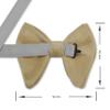 GUSLESON Over Size Khaki Bow Ties For Men Velvet Pre-tied Big Champagne Bowtie and Pocket Square Cufflinks Sets Adult Gifts (0571-30) view 3