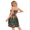 CHICGAL Women Strapless Dresses Casual Sundresses Tube Top Dress Beach Cover Up Hawaiian Bandeau Outfits(Boho Green Tree,S) view 4