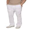 URBANJ Men's Flared Fleece Sweatpants Open Bottom Stacked Track Pants (US, Alpha, 3X-Large, Regular, Regular, 091 Flared White) view 1