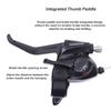 Bike Gear Shifter 3x7 21 Speed /3x8 24 Speed Shifter Brake Lever Set With Siamese Thumb Paddle & Digital Gear Dial & Brake Cable For Mountain bike Road Bike Commuter Bike ( Color : Black , Size : 3x7 view 4