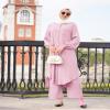 Abayas for Women Muslim 2 Pieces Sets Long Sleeve Button Down Shirt and Pants Abaya Dubai Islamic Caftan Casual Clothes Turkey kaftans Prayer Dress Arabian Robe Ramadan Outfits view 2