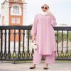 Abayas for Women Muslim 2 Pieces Sets Long Sleeve Button Down Shirt and Pants Abaya Dubai Islamic Caftan Casual Clothes Turkey kaftans Prayer Dress Arabian Robe Ramadan Outfits view 4