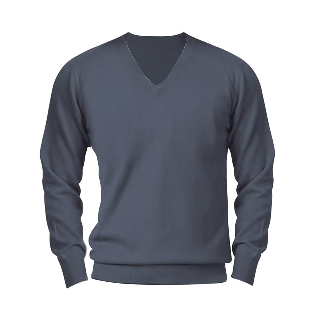 Buddhi Mens V Neck Pullover Sweaters 2023 Fashion Cassual Sweatshirts Classic Fit Fine Gauge Supima Cotton V-Neck Sweaters Long Sleeve Pullovers Fall Winter Warm Sweatshirts Dark Gray