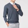 Buddhi Mens V Neck Pullover Sweaters 2023 Fashion Cassual Sweatshirts Classic Fit Fine Gauge Supima Cotton V-Neck Sweaters Long Sleeve Pullovers Fall Winter Warm Sweatshirts Dark Gray view 3