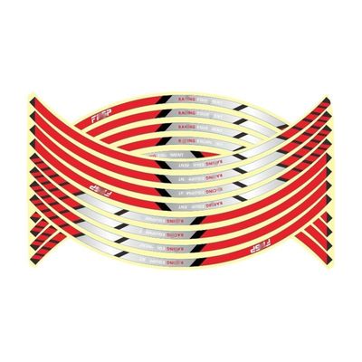 BATTTX Modification Accessories Tape Bicycle Decals Motorcycle Wheel Stickers Reflective Rim Tape Motorbike Rim Tape Wheel Stickers (Color : 3)
