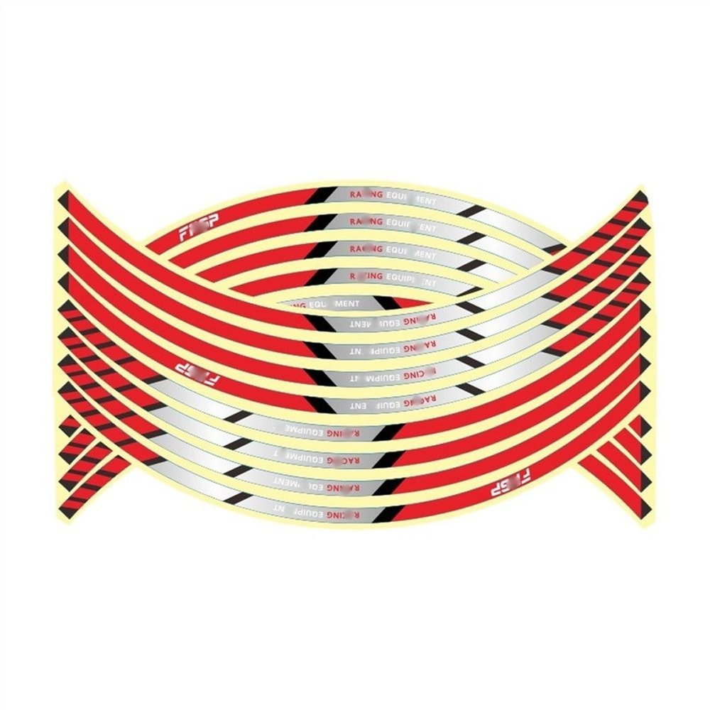 BATTTX Modification Accessories Tape Bicycle Decals Motorcycle Wheel Stickers Reflective Rim Tape Motorbike Rim Tape Wheel Stickers (Color : 3)