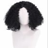 Animation Men Short Black Color Wavy Frizzy Synthetic Fiber Heat Resistant Cosplay Afro Wig view 1