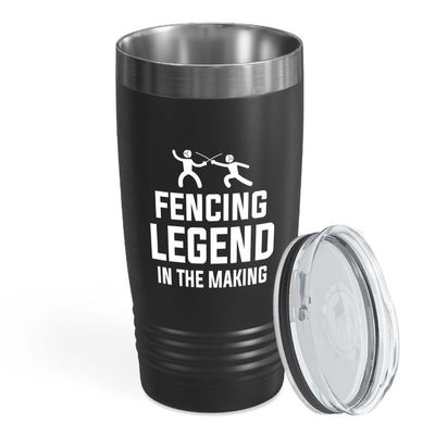 Fencing Black Edition Viking Tumbler 20oz - Fencing legend in - Sports court Team Indivdiual partner Fencing