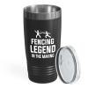 Fencing Black Edition Viking Tumbler 20oz - Fencing legend in - Sports court Team Indivdiual partner Fencing view 1