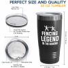 Fencing Black Edition Viking Tumbler 20oz - Fencing legend in - Sports court Team Indivdiual partner Fencing view 4