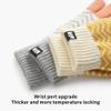 Cozy Knitted Warm Gloves Men and Women Autumn and Winter Outdoor Cycling Colorful Couple Padded Gloves 1 Pair Gift view 4