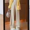 NATHGAM Womens Sweatpants Winter Warm Fleece Lined Jogger Pants High Waist Harem Long Pants Lightweight Comfy Fashion Y2K High Street Trousers Beige view 3